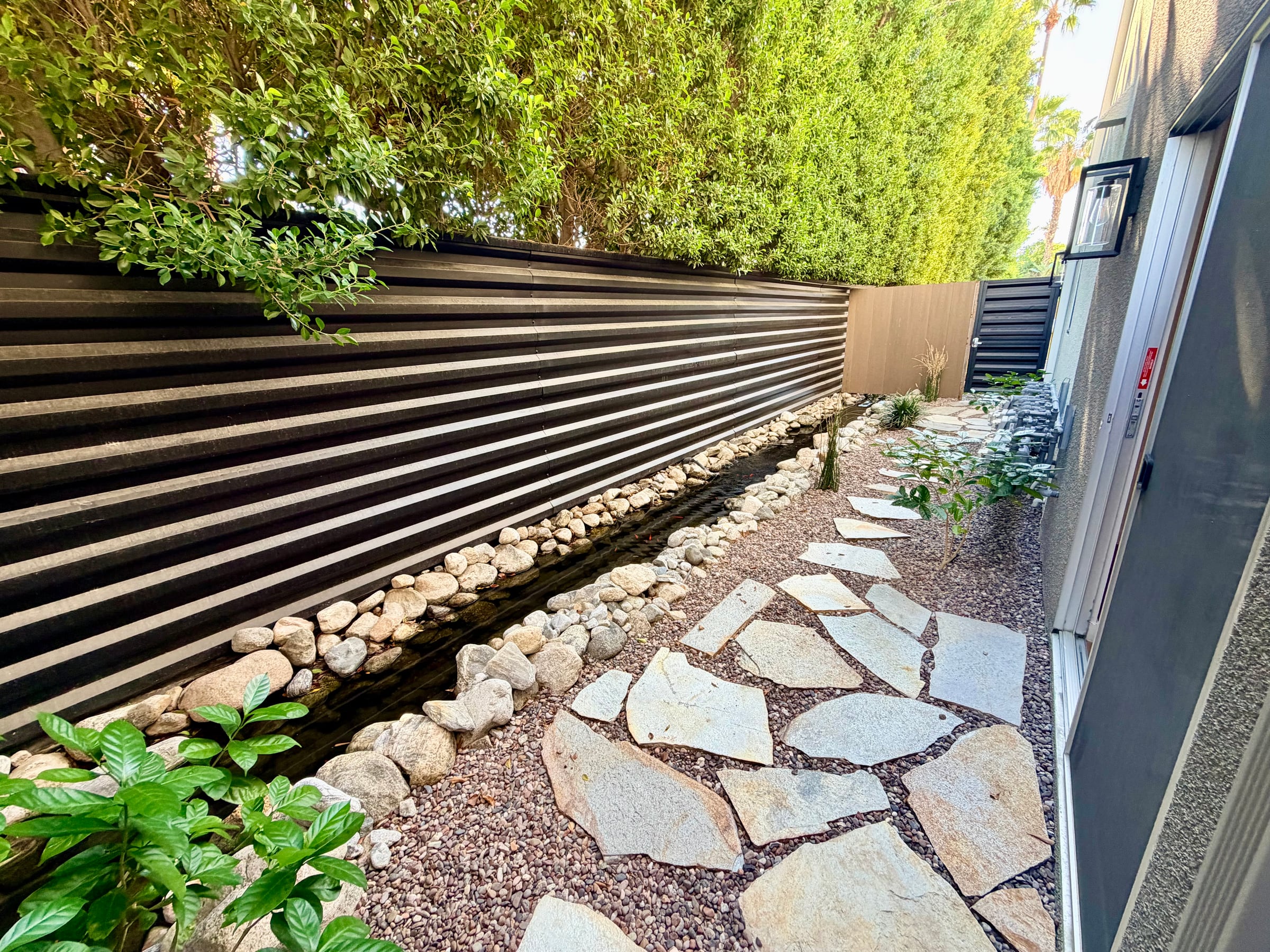 Back patio of Unit 106 before planting